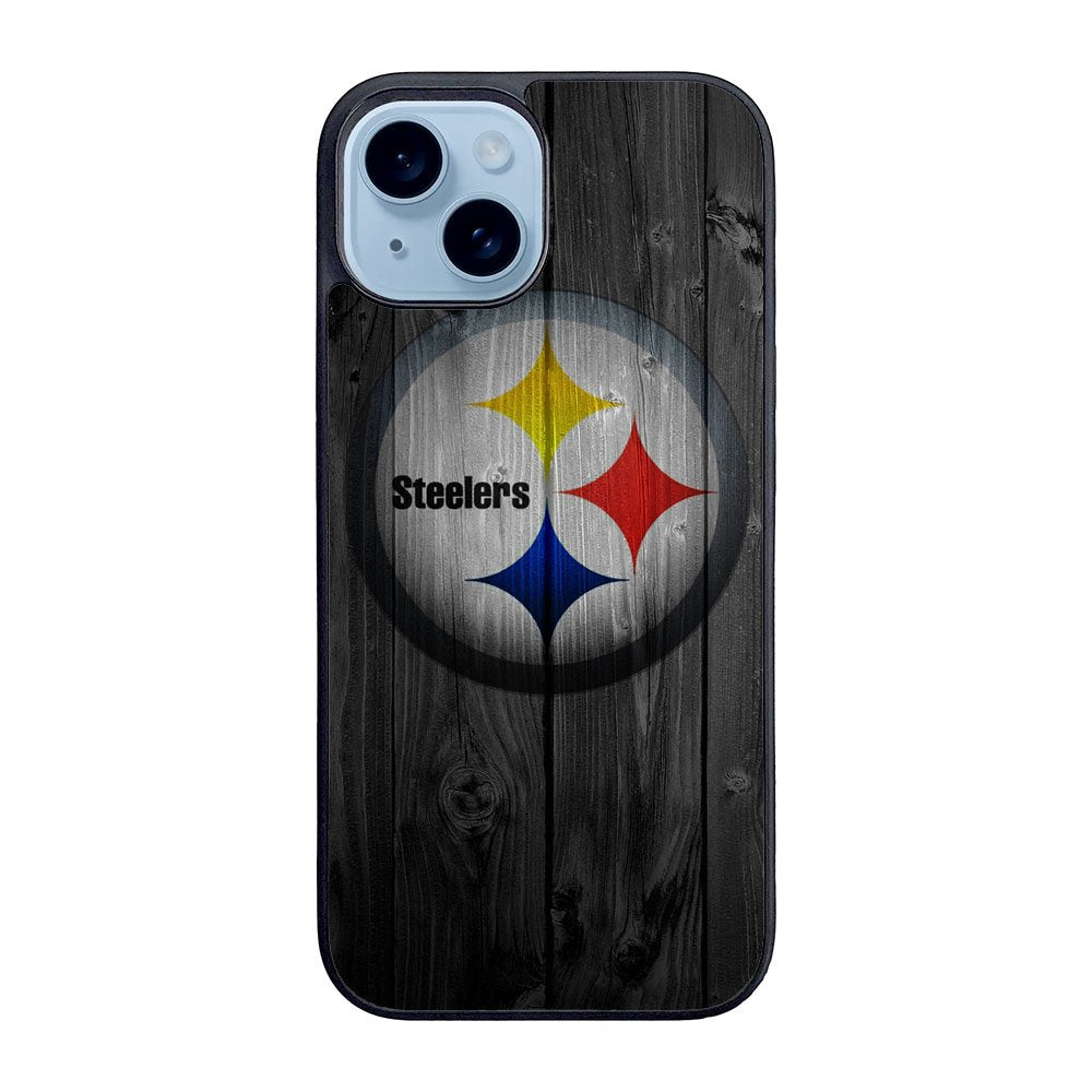 Pittsburgh Steelers Wood Case iPhone 15 Plus BC0255