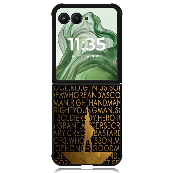 Hamilton Lyrics X4817 Motorola Moto Razr+ Plus 2024/2025 Case, Motorola Razr 50 Ultra/50s Ultra Case