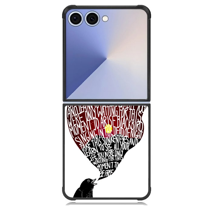 The Beatles Blackbird Lyrics X4765 Samsung Galaxy Z Flip 7 Case