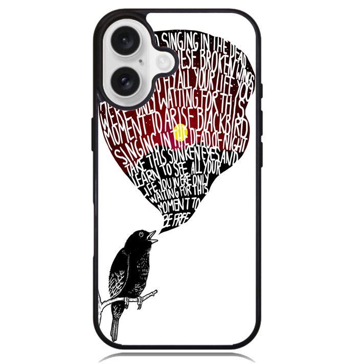 The Beatles Blackbird Lyrics X4765 iPhone 16 Plus Case