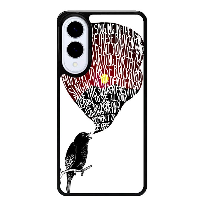 The Beatles Blackbird Lyrics X4765 Samsung Galaxy S25 Edge Case