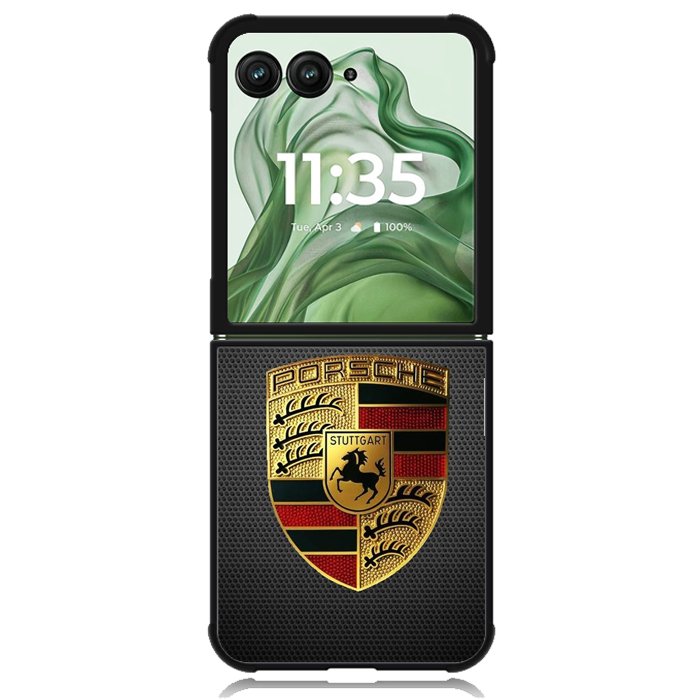 Porsche Logo X4848 Motorola Moto Razr+ Plus 2024/2025 Case, Motorola Razr 50 Ultra/50s Ultra Case