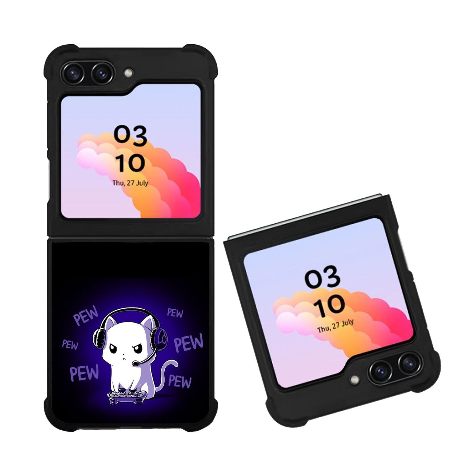 Pew Pew Kitty Case Samsung Galaxy Z Flip 5 5G BC0301