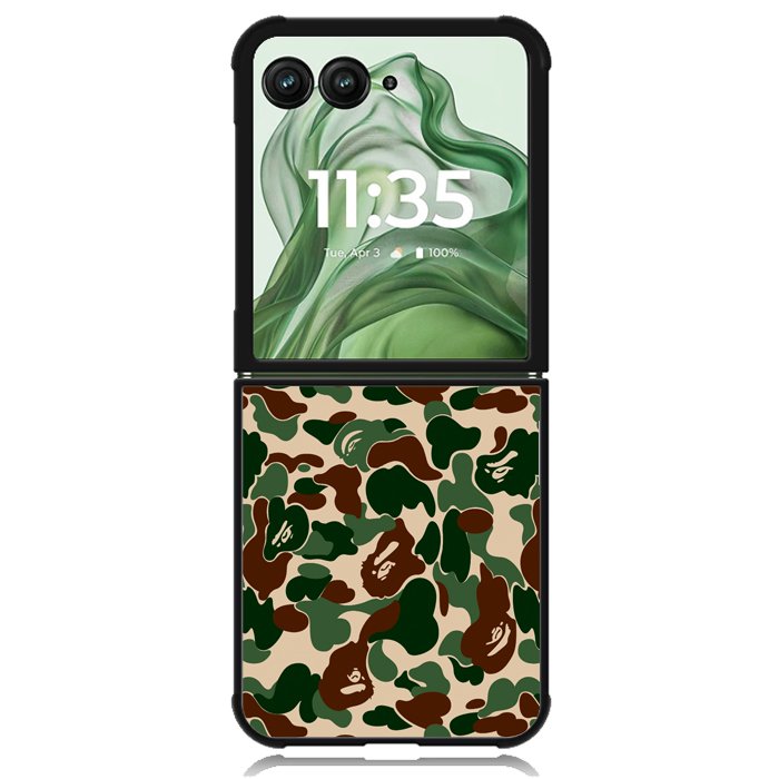 Bathing Ape camo X4908 Motorola Moto Razr+ Plus 2024/2025 Case, Motorola Razr 50 Ultra/50s Ultra Case