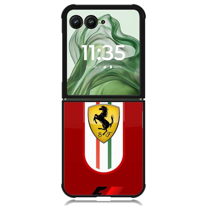 Ferrari Red F1 X4918 Motorola Moto Razr+ Plus 2024/2025 Case, Motorola Razr 50 Ultra/50s Ultra Case