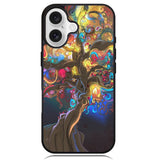 Artistic Psychedelic Womens Tree Case iPhone 16 BC0350