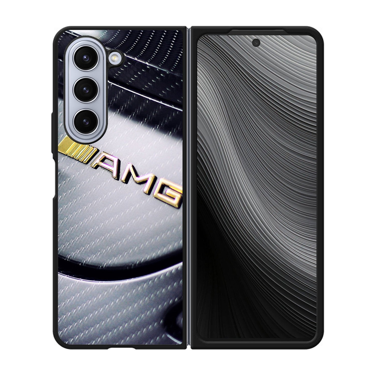 Mercedes AMG Gold Logo Case Samsung Galaxy z Fold 5 5G BC0462