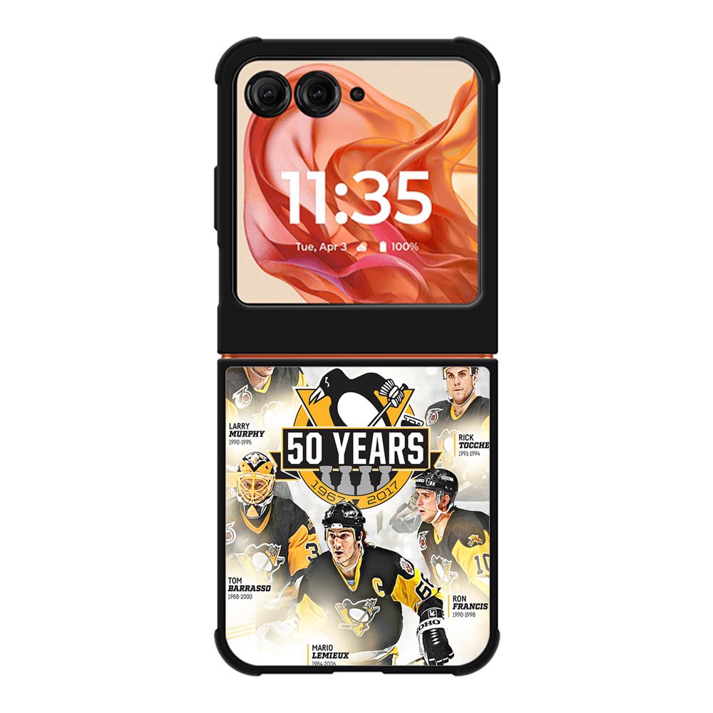 pittsburgh penguins anniversary Motorola Moto Razr 2025/2024 , Moto Razr 60/50 Case BC0391