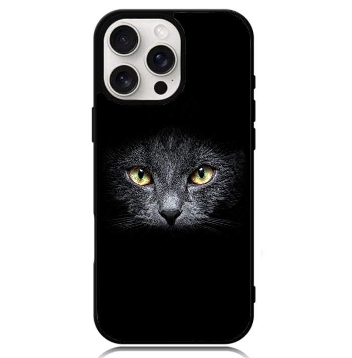 Black Cat Face Case iPhone 16 Pro BC0410