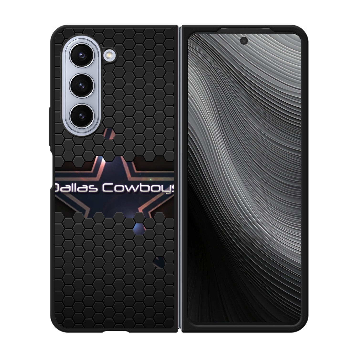 dallas cowboys black star Case Samsung Galaxy z Fold 5 5G BC0416