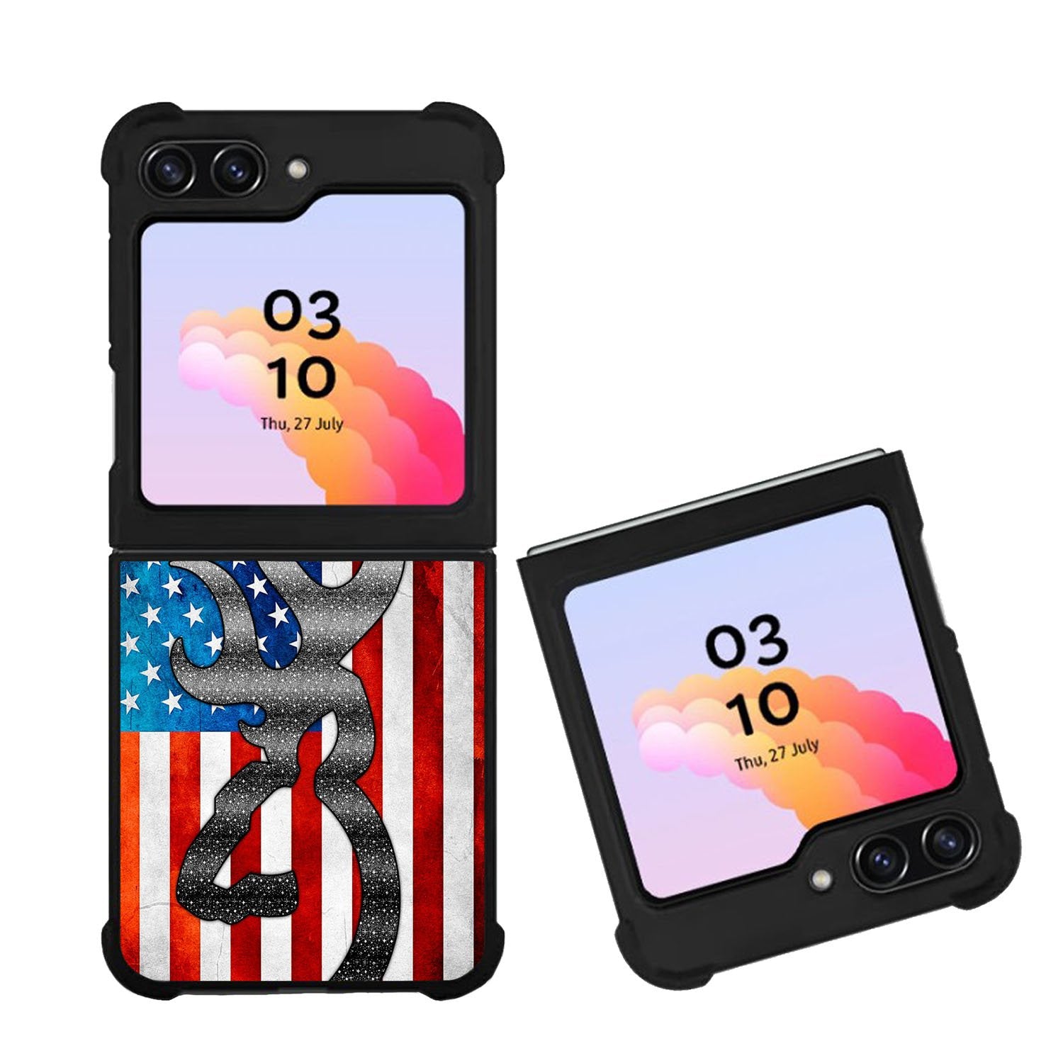 Camo American Flag Case Samsung Galaxy Z Flip 5 5G BC0475
