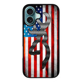 Camo American Flag Case iPhone 16 Plus BC0475