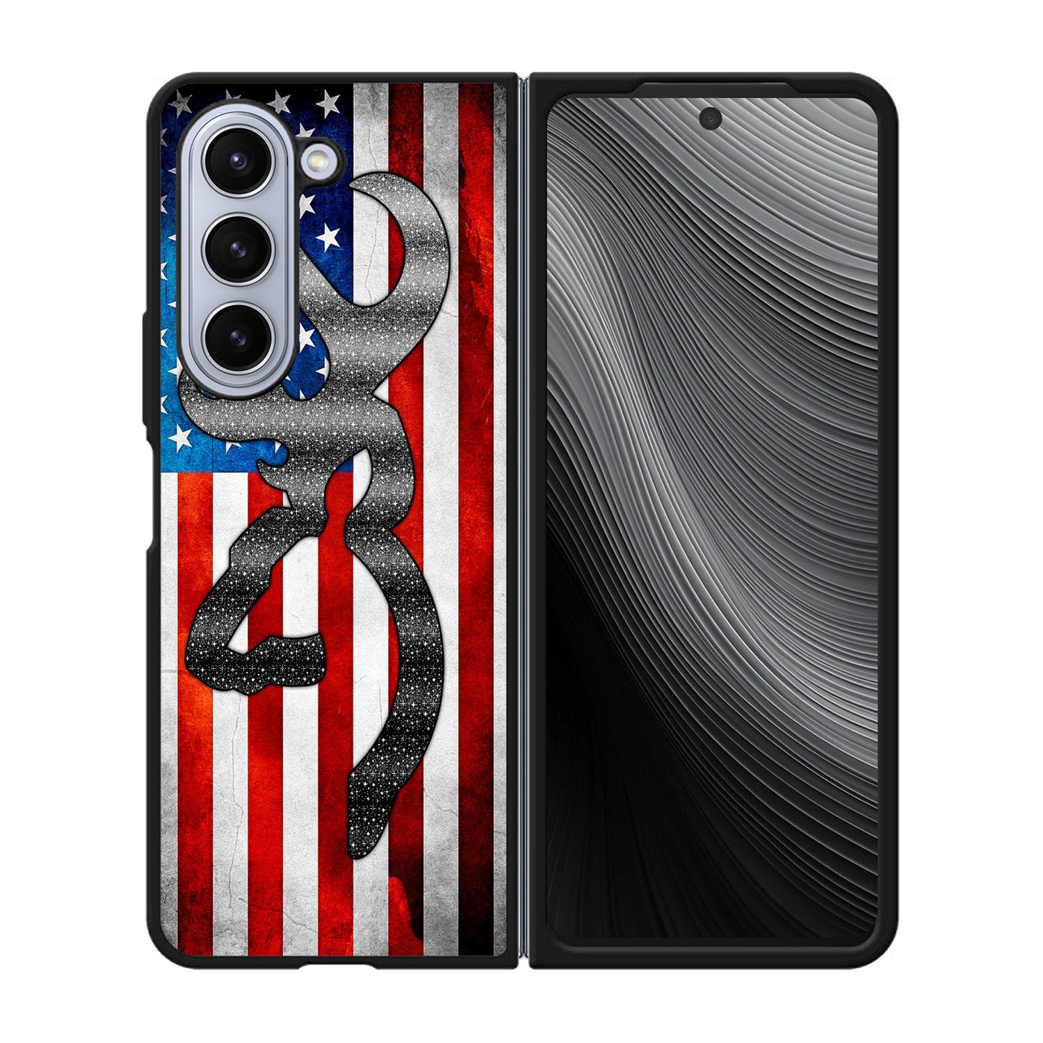 Camo American Flag Case Samsung Galaxy z Fold 5 5G BC0475