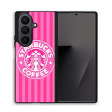 Starbucks Pink Stripes X5719 Samsung Galaxy Z Fold 7 Case