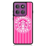 Starbucks Pink Stripes X5719 Motorola Moto Edge 2025 | Moto Edge 60 Fusion | Moto Edge 60 Pro Case