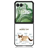 Anatomy Of A Grumpy Kitty X5744 Motorola Moto Razr+ Plus 2024/2025 Case, Motorola Razr 50 Ultra/50s Ultra Case