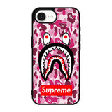 Shark Face Pink Camo iPhone 16e Case BC0550