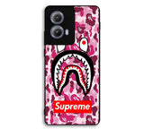 Shark Face Pink Camo Motorola Moto Edge 2024 Case BC0550