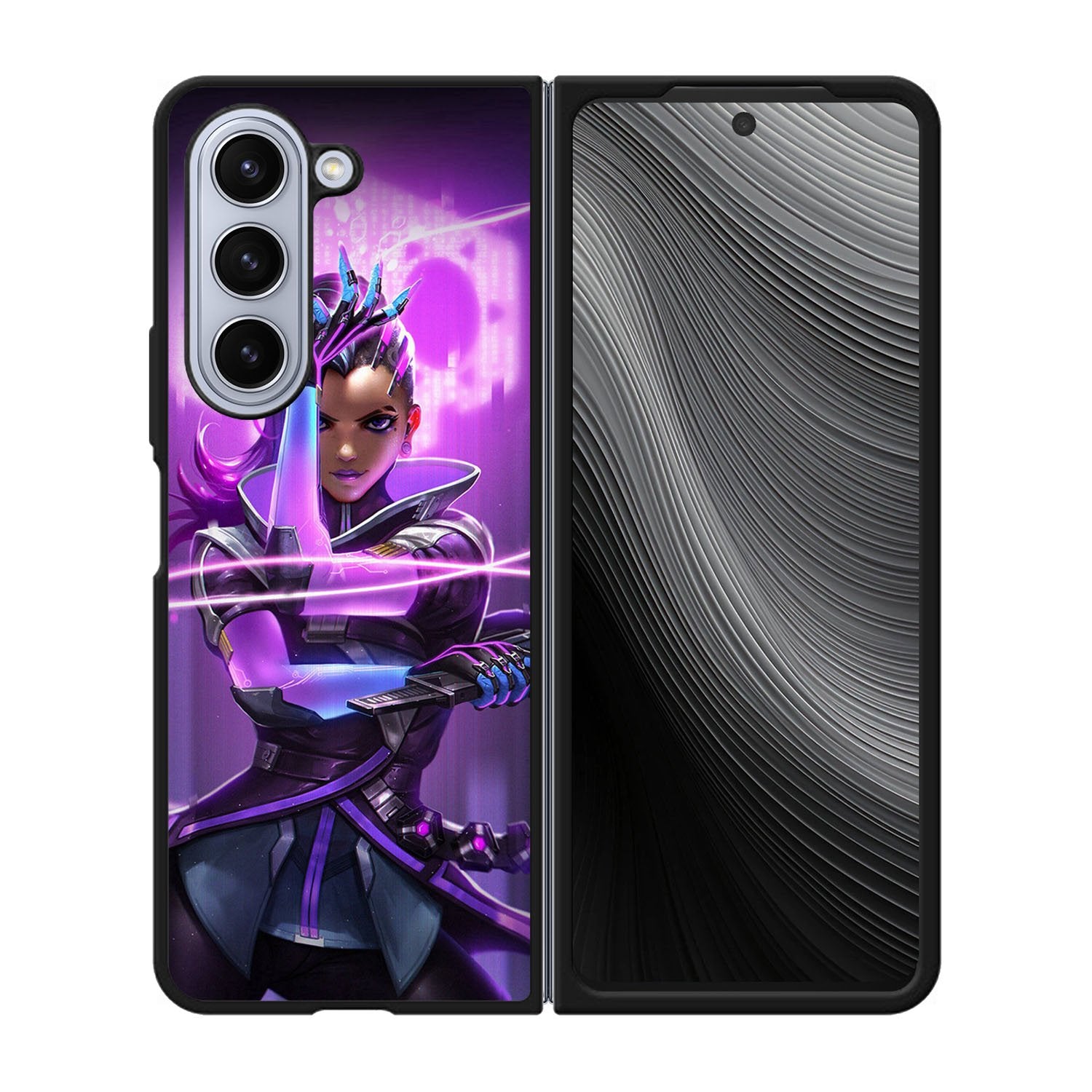 Overwatch Sombra Purple Case Samsung Galaxy z Fold 5 5G BC0542
