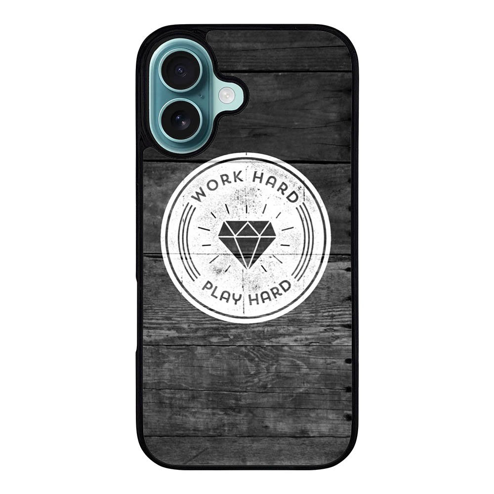 Work Hard Play Hard Case iPhone 16 Plus BC0577