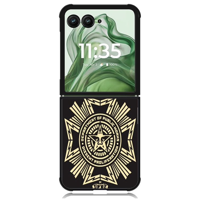 Graffiti Obey Wallpaper X6191 Motorola Moto Razr+ Plus 2024/2025 Case, Motorola Razr 50 Ultra/50s Ultra Case