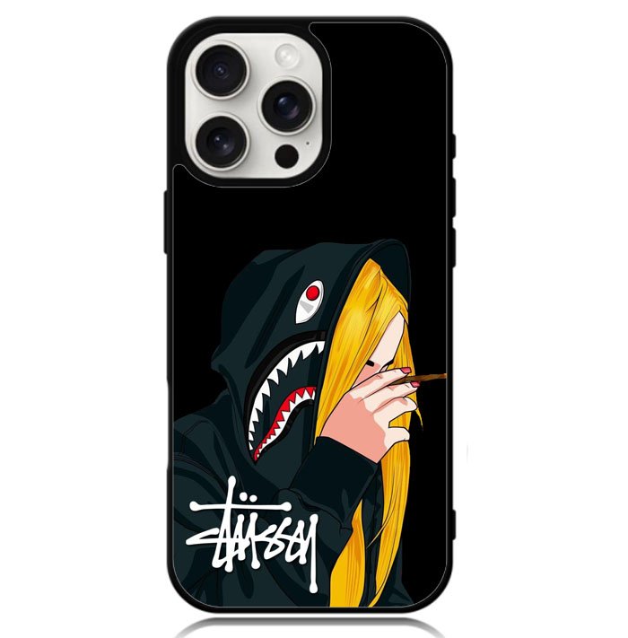 stussy Wallpaper shark X6168 iPhone 16 Pro Max Case