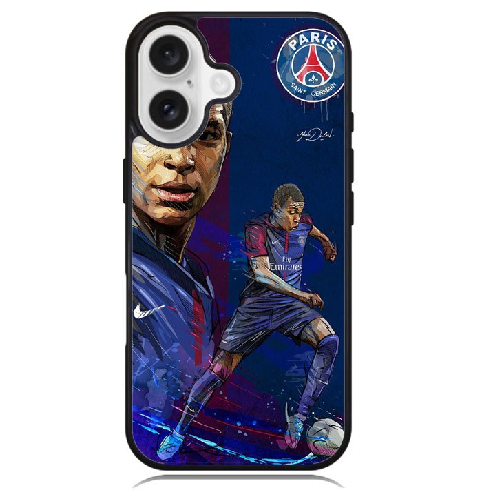 painting of Kylian Mbappé X7053 iPhone 16 Case