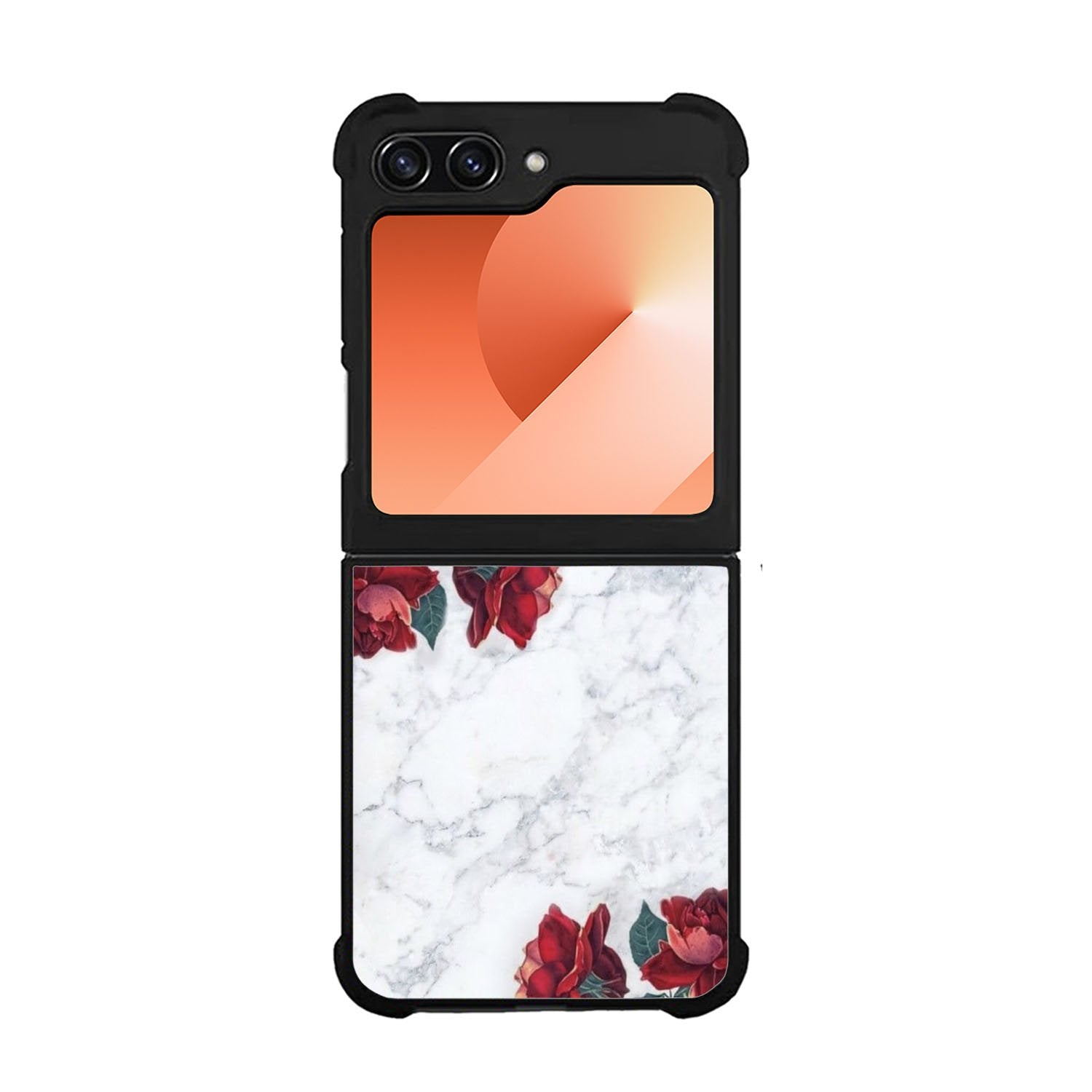 Marble With Roses Case Samsung Galaxy Z Flip 6 5G BC0847