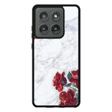 Marble With Roses Case Motorola Moto Edge 2025 BC0847