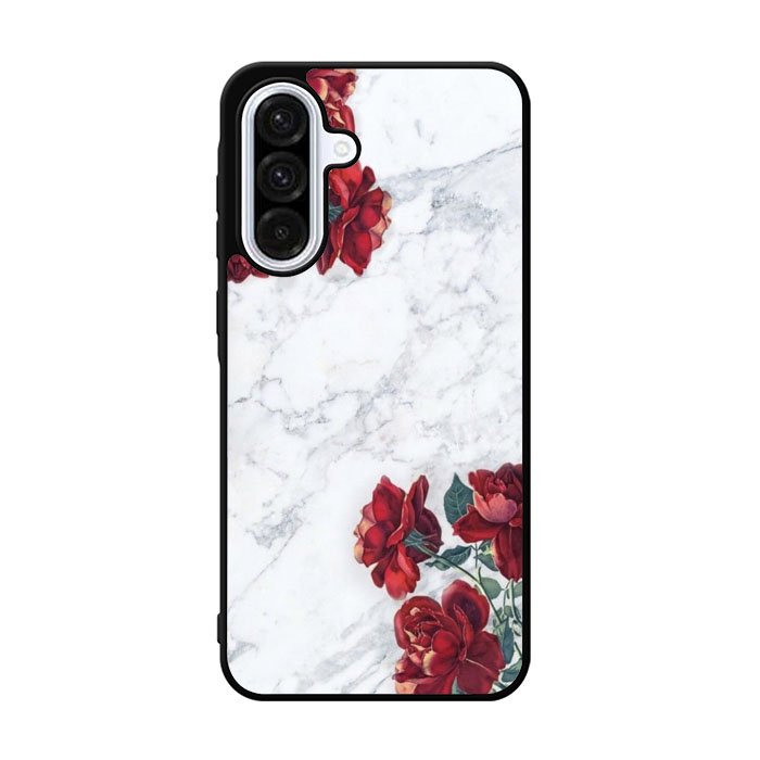 Marble With Roses Samsung Galaxy A36 Case BC0847