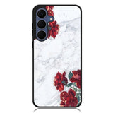 Marble With Roses Samsung Galaxy S25 FE Case BC0847