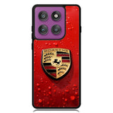 Porsche Logo Red X8906 Motorola Moto Edge 2025 | Moto Edge 60 Fusion | Moto Edge 60 Pro Case