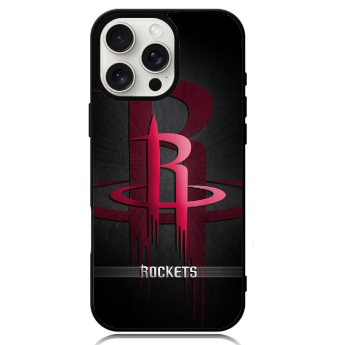 Black Houston Rockets Case iPhone 16 Pro BC0877