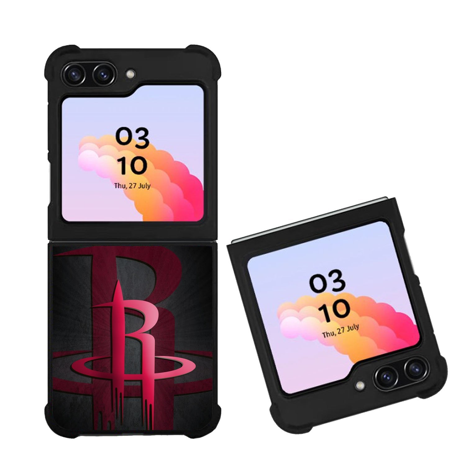 Black Houston Rockets Case Samsung Galaxy Z Flip 5 5G BC0877