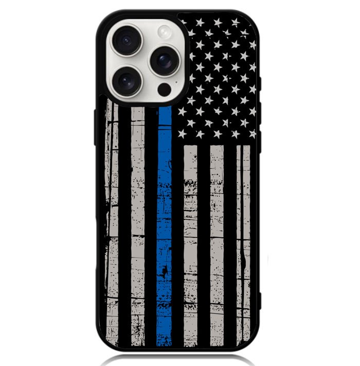 thin blue line flag Case iPhone 16 Pro BC0916