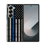 thin blue line flag Case Samsung Galaxy Z Fold 6 5G BC0916