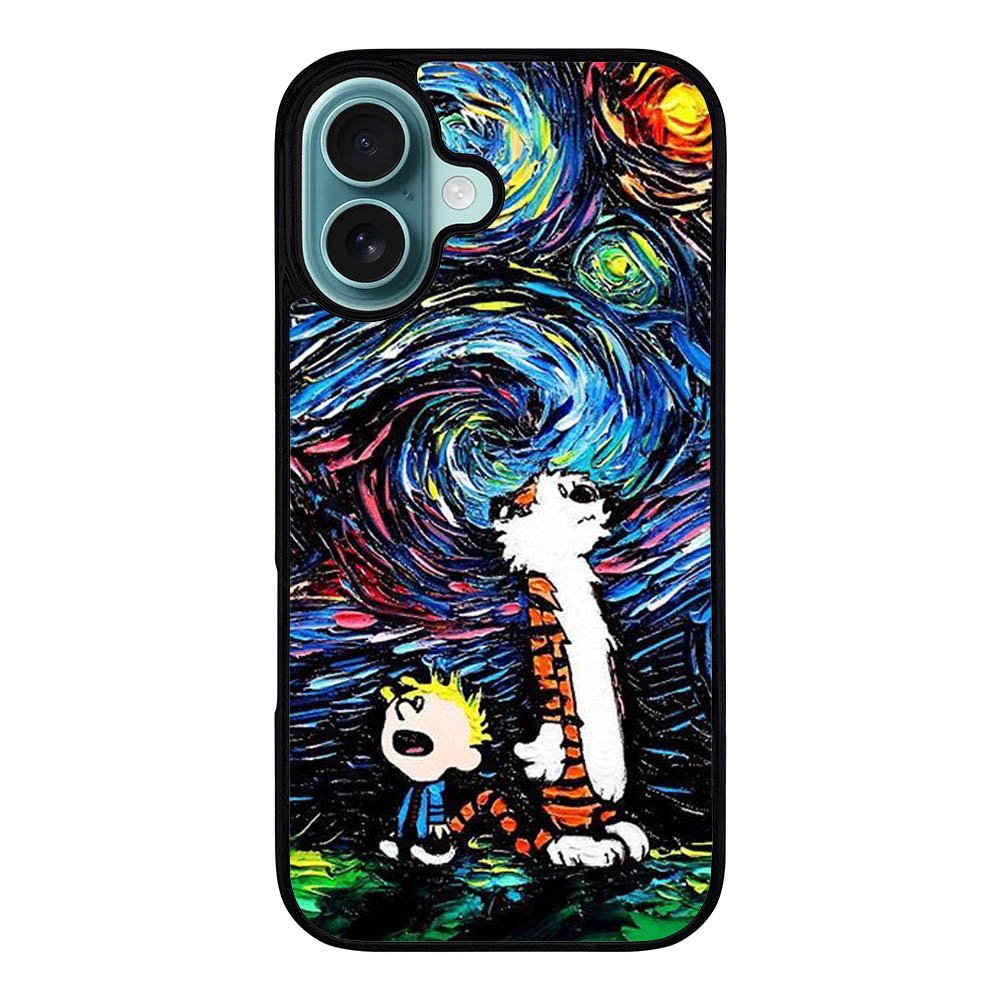 Calvin and Hobbes Art Starry Night Case iPhone 16 Plus BC0904