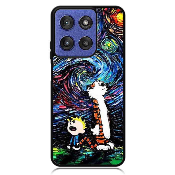 Calvin and Hobbes Art Starry Night X9177 Motorola Moto G Stylus 5G 2025 Case