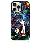 Calvin and Hobbes Art Starry Night X9177 iPhone 16 Pro Max Case