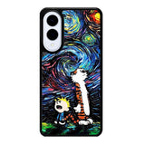 Calvin and Hobbes Art Starry Night X9177 Samsung Galaxy S25 Edge Case