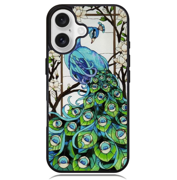 peacock stained glass Case iPhone 16 BC0913