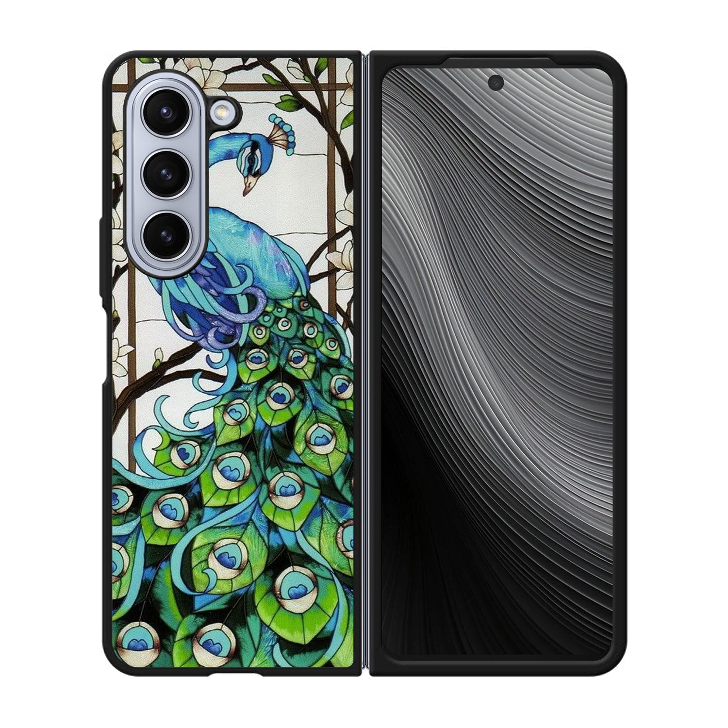 peacock stained glass Case Samsung Galaxy z Fold 5 5G BC0913