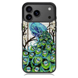 peacock stained glass X9167 iPhone 17 Pro Max Case