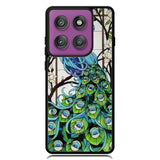 peacock stained glass X9167 Motorola Moto Edge 2025 | Moto Edge 60 Fusion | Moto Edge 60 Pro Case