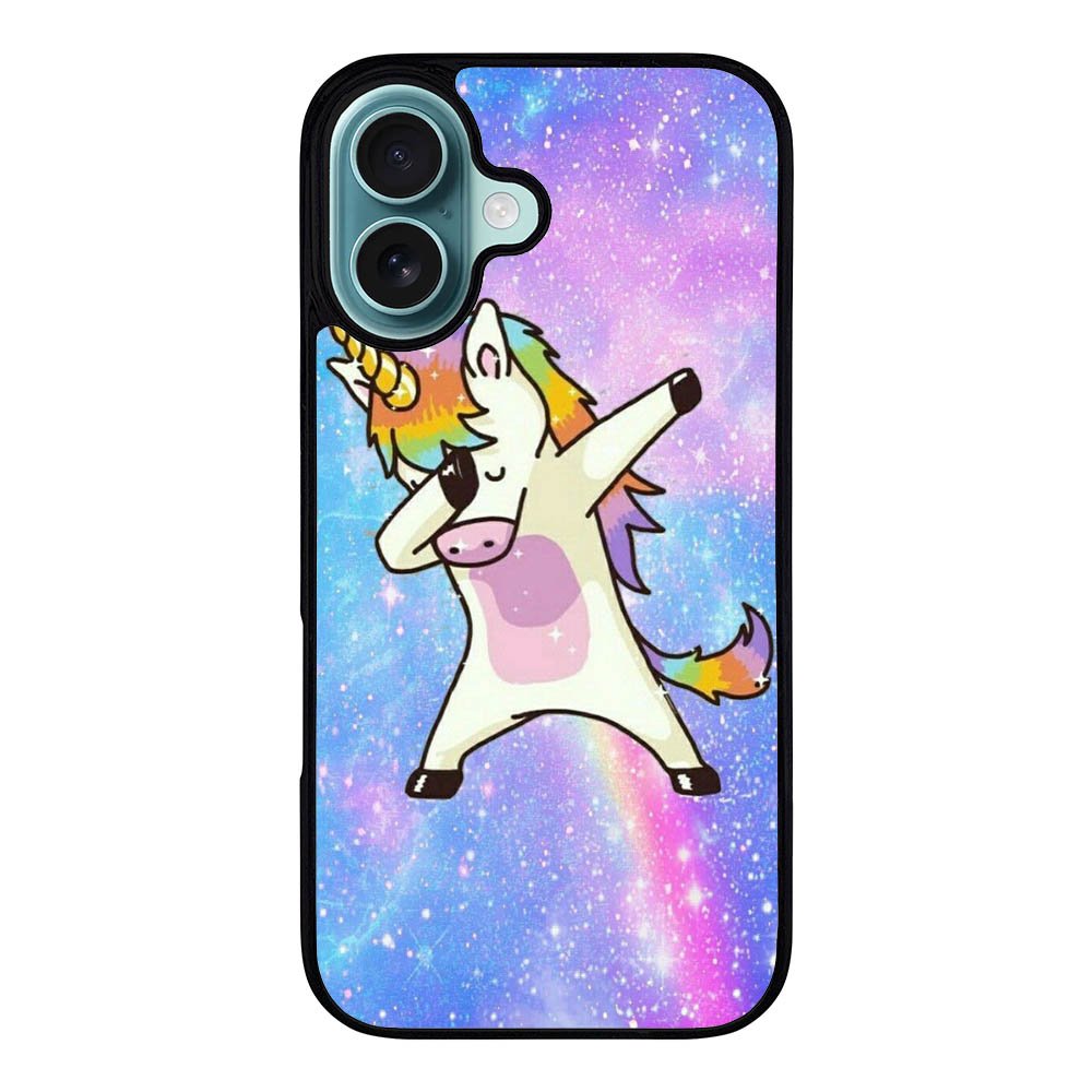 Dabbing Unicorn Rainbow Case iPhone 16 Plus BC0939