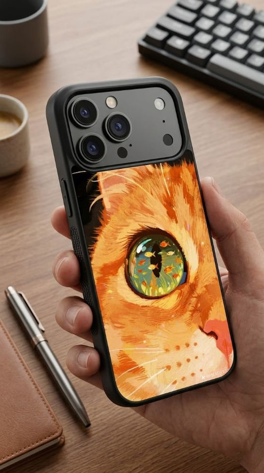 Dreamy Cat Glance Protective Case Compatible with iPhone, Samsung & Google Pixel GH0002