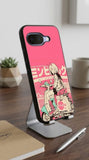 Pink Scooter Girl Protective Case Compatible with iPhone, Samsung & Google Pixel GH0007