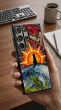 Cosmic Cat Observer Protective Case Compatible with iPhone, Samsung & Google Pixel GH0016
