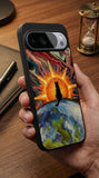 Cosmic Cat Observer Protective Case Compatible with iPhone, Samsung & Google Pixel GH0016