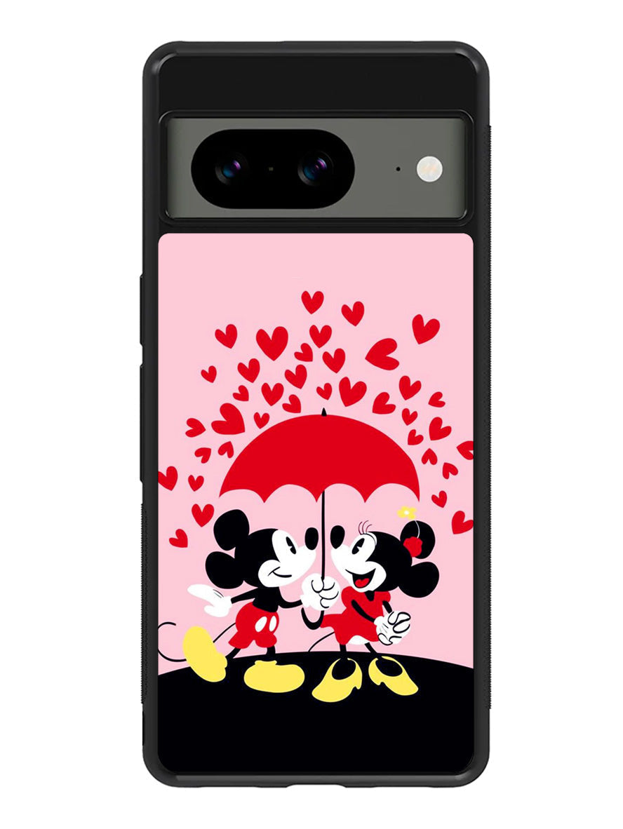 Mickey And Minnie Mouse Rain Love Google Pixel 8a Case